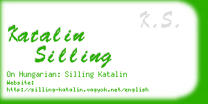 katalin silling business card